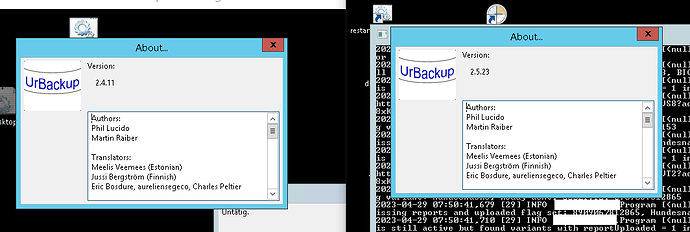 Urbackup_Versions